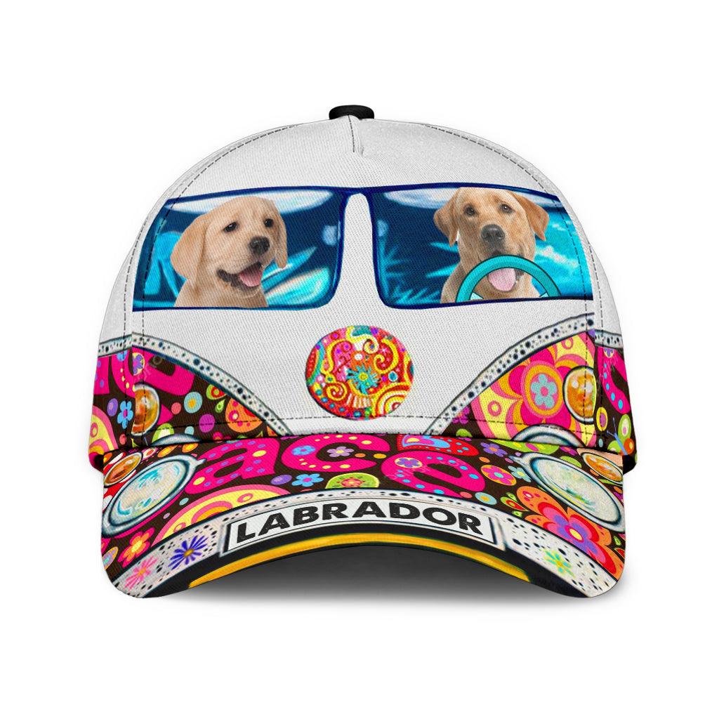 Labrador Classic Cap, Gift for Hippie Life, Hippie Lovers, Gift for Labrador Lovers Trucker Hats Custom Hats Gifts For Men & Women