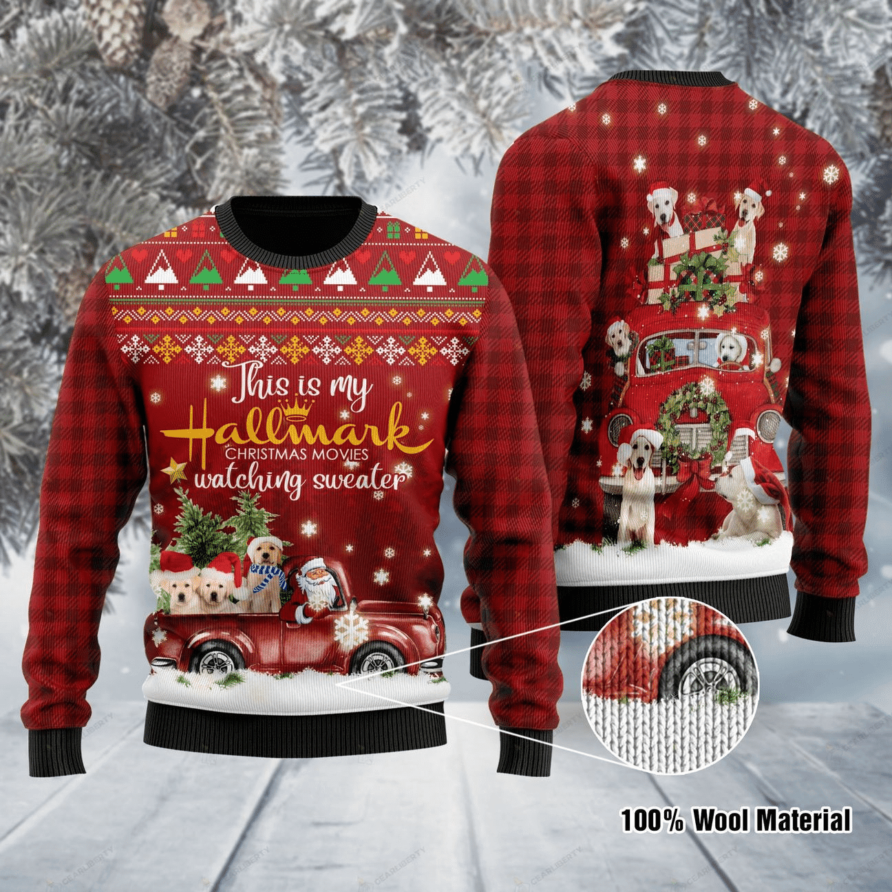 Labrador Retriever Dog Ugly Christmas Sweater Adult 3D Funny Matching for family