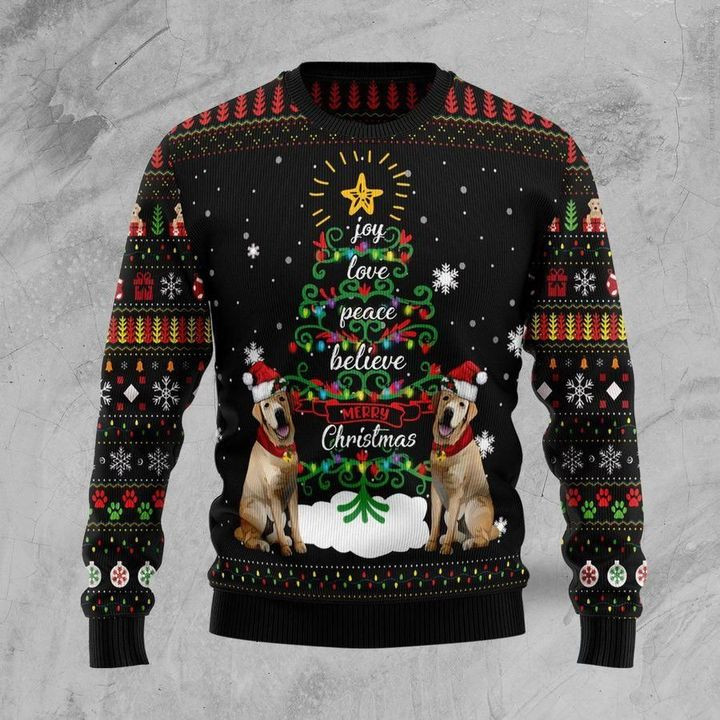 Labrador Retriever Dog Ugly Christmas Sweater Adult 3D Funny Matching for family