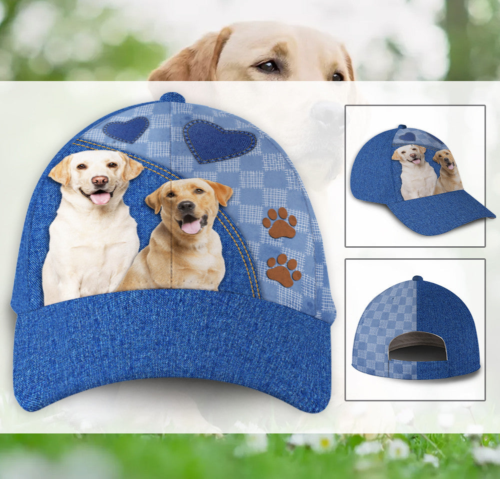 Labrador Retriever Jean Hat Classic Cap Trucker Hats Custom Hats Gifts For Men & Women