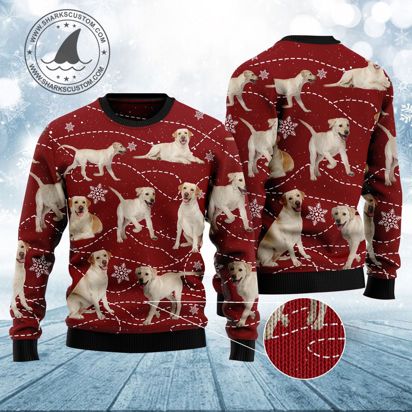 Labrador Retriever Xmas Ugly Christmas Sweater - Image 3