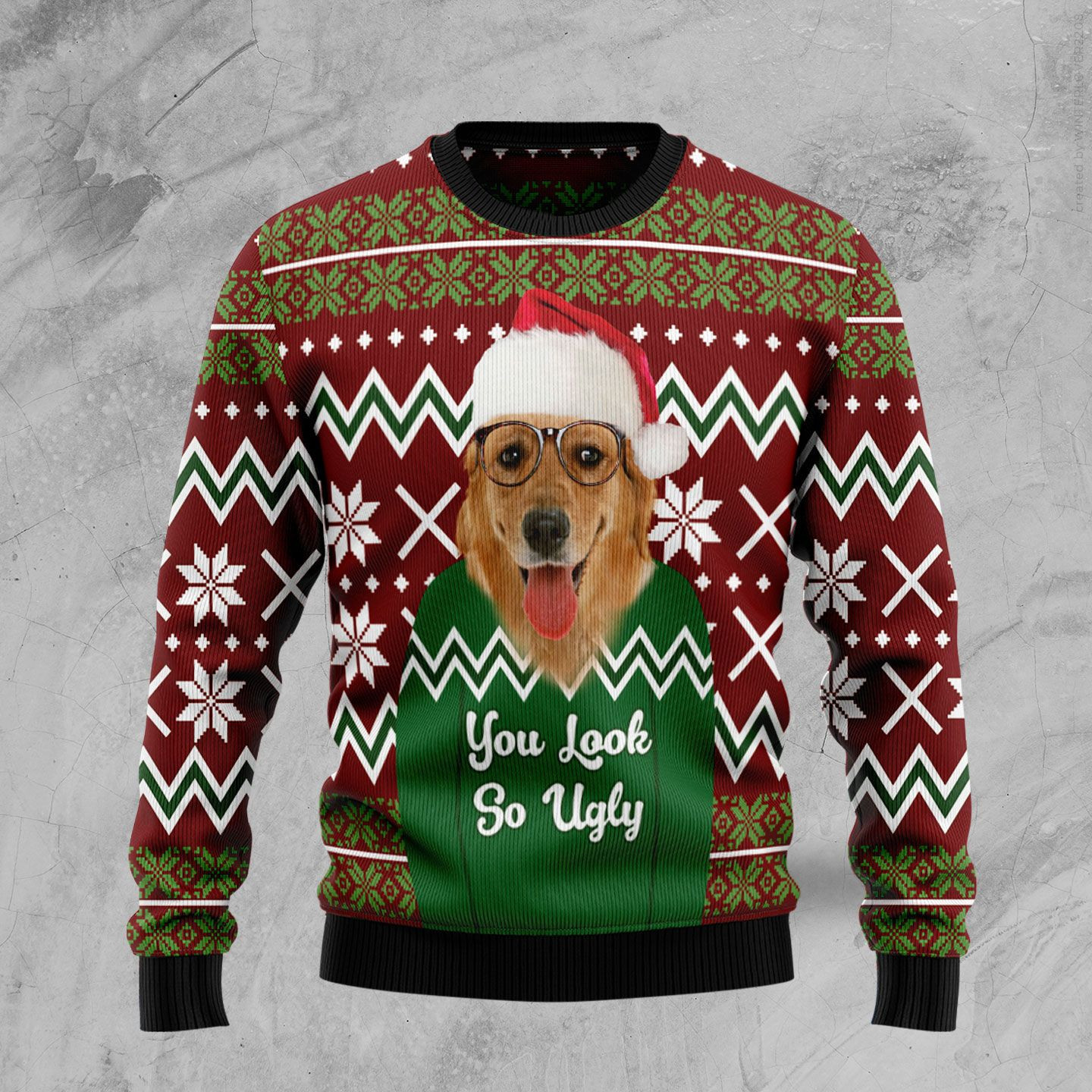 Labrador Retriever You Look So Ugly Ugly Christmas Sweater Adult 3D Funny Matching for family