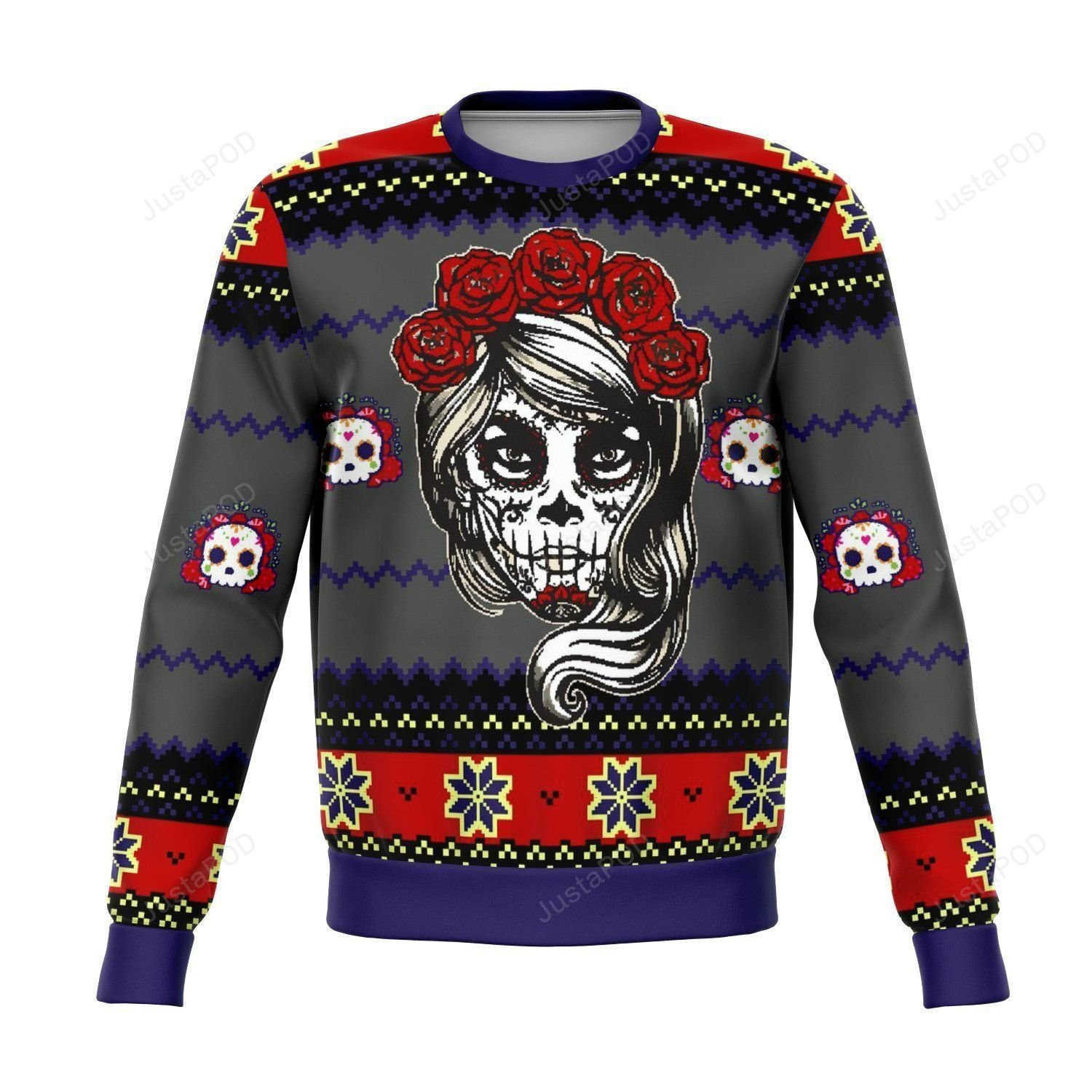 Lady Dead Day Ugly Christmas Sweater Adult 3D Funny Matching for family
