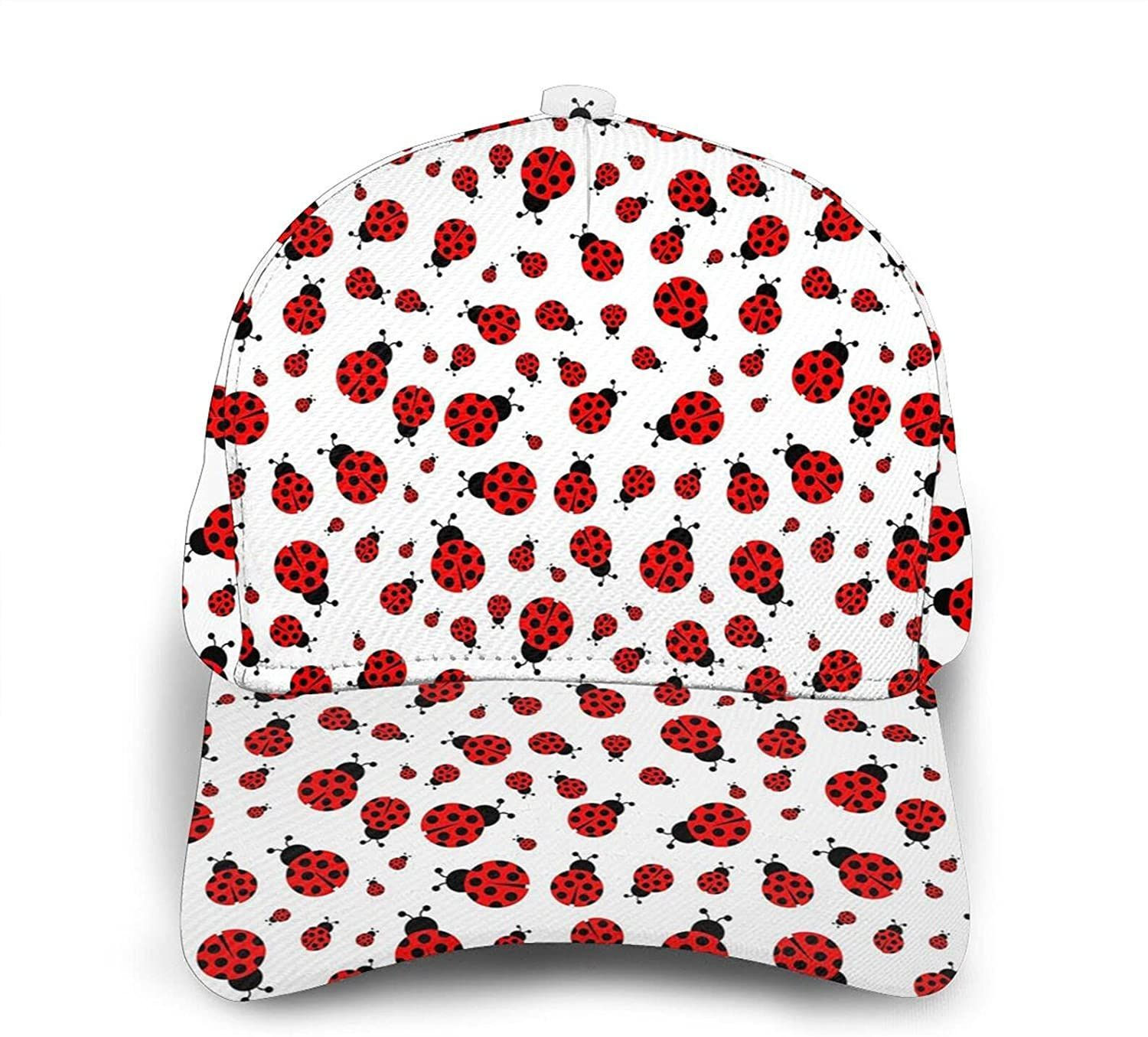 Ladybug Print Baseball Classic 3D Cap Adjustable Twill Sports Dad Hats For Unisex Trucker Hats Custom Hats Gifts For Men & Women