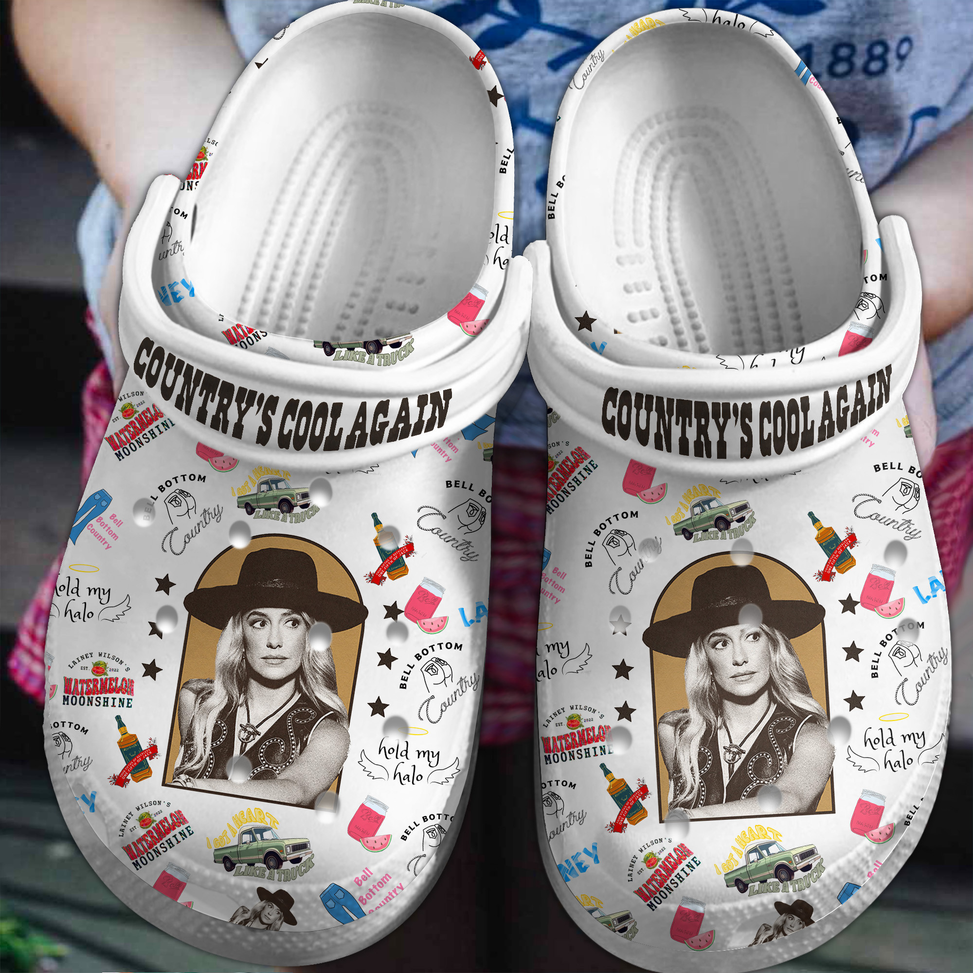 Lainey Wilson Music Crocs Crocband Clogs Shoes Comfortable For Men Women and Kids