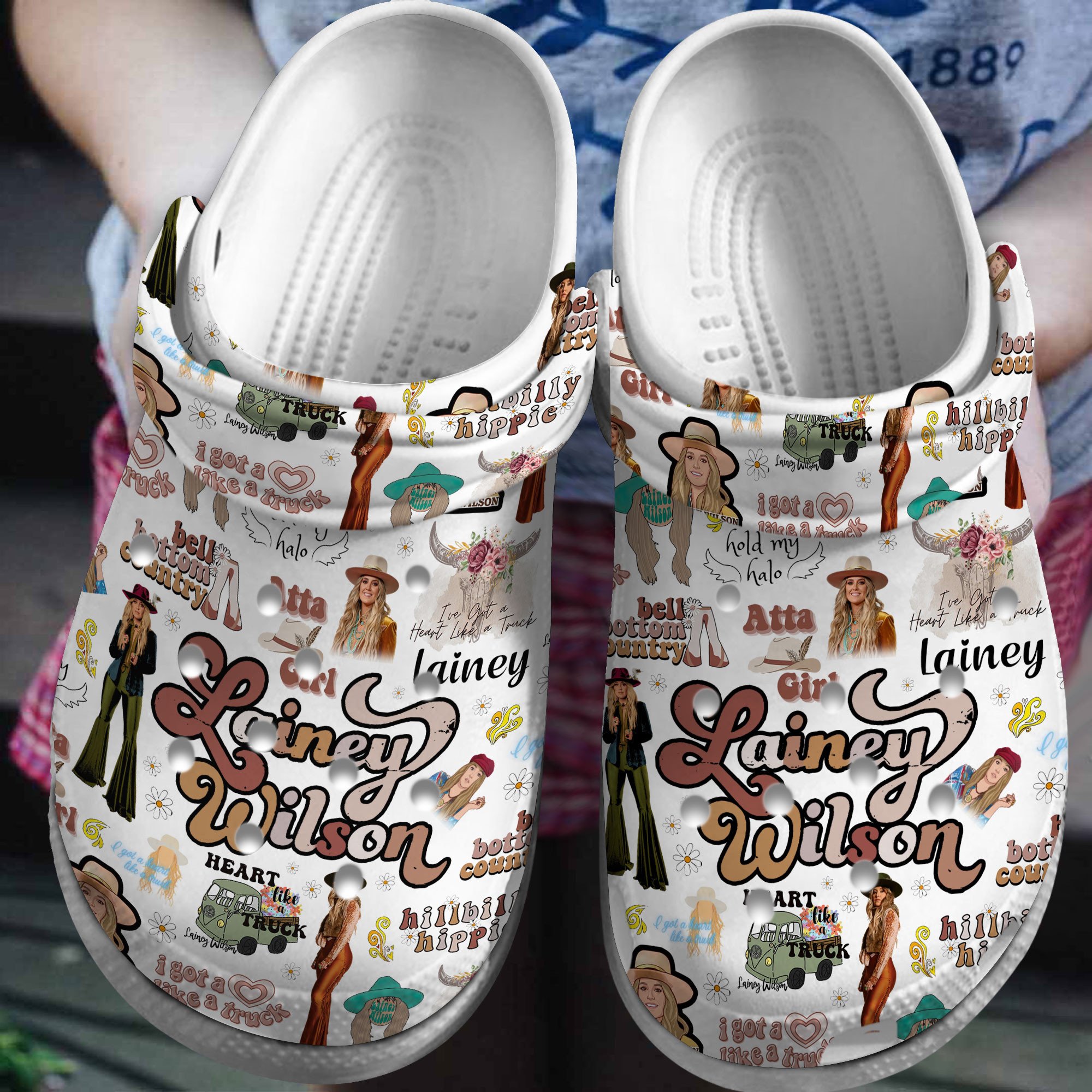 Lainey Wilson Music Crocs Crocband Clogs Shoes Comfortable For Men Women and Kids