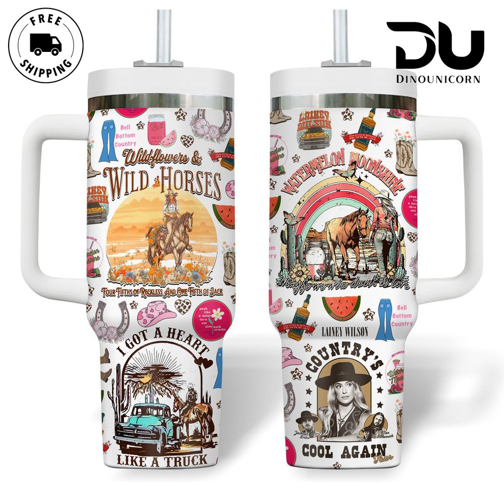 Lainey Wilson Music Custom Stanley Cup 40 oz 30 oz Tumbler With HandleTVC2301711
