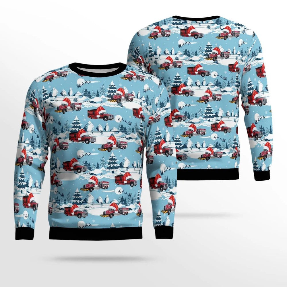 Lake Ann Michigan Almira Township Fire & EMS Department AOP Ugly Sweater Xmas Unisex Sweater Christmas Gifts For Men Women