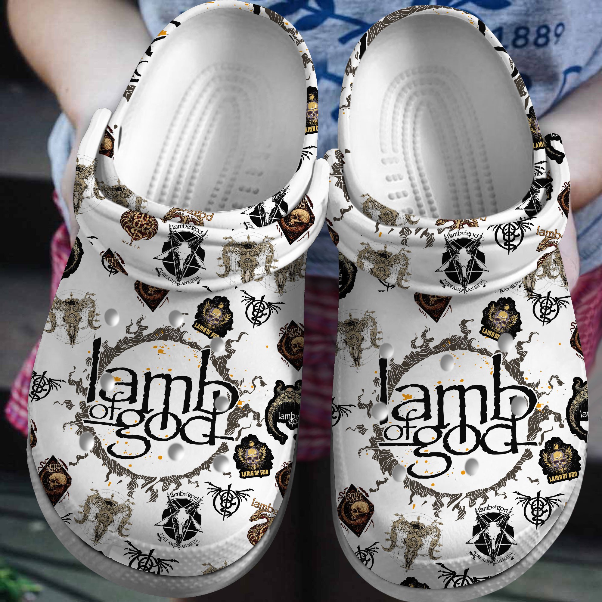 Lamb Of God Music Crocs Crocband Clogs Shoes Comfortable For Men Women and Kids