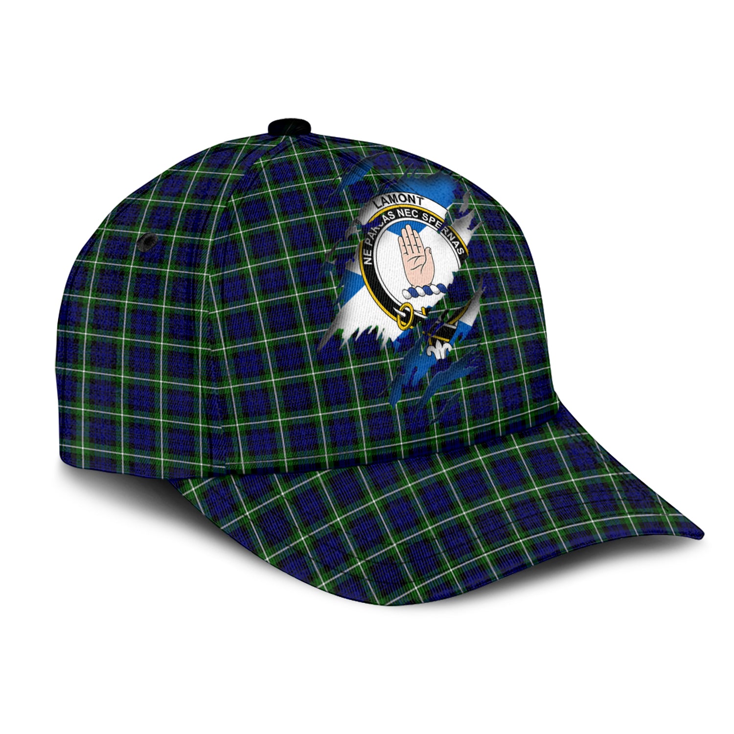 Lamont Modern Tartan Plaid Cap, Family Crest In Me Style Tartan Baseball Cap TS23 Trucker Hats Custom Hats Gifts For Men & Women