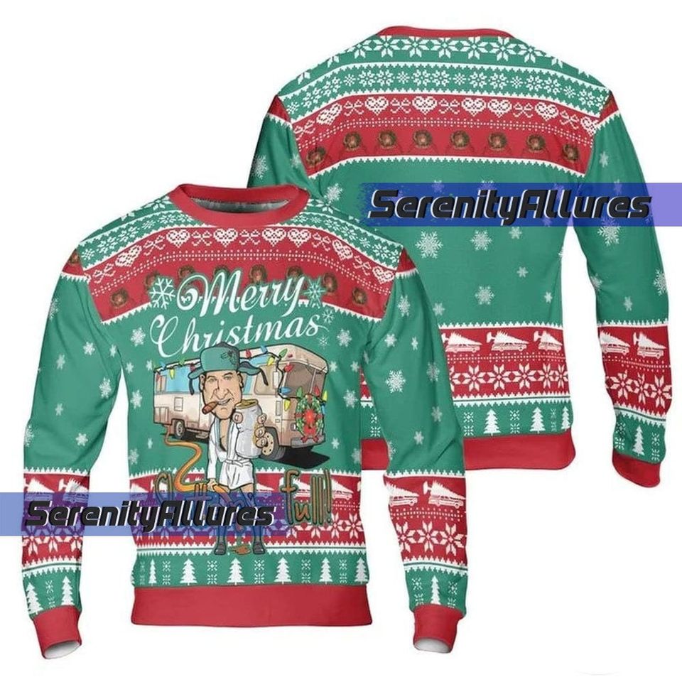 Lampoons Merry Christmas Shitters Full Ugly Sweater, National Xmas