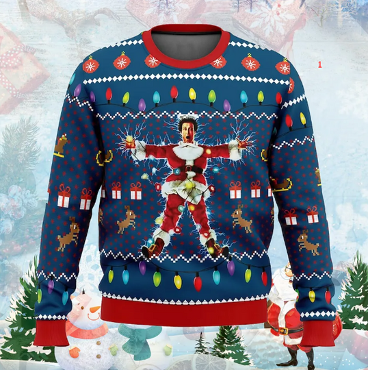 Lampoons Merry Christmas Shitters Full Ugly Sweater, National Xmas Lampuns Vacation Sweater - Image 10