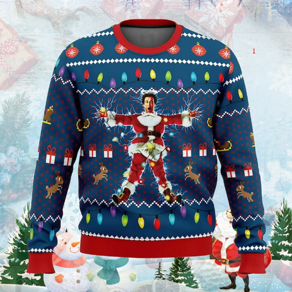 Lampoons Merry Christmas Shitters Full Ugly Sweater, National Xmas Lampuns Vacation Sweater - Image 5