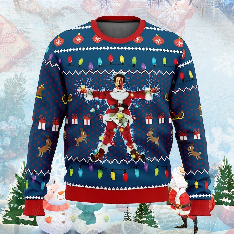 Lampoons Merry Christmas Shitters Full Ugly Sweater, National Xmas Lampuns Vacation Sweater