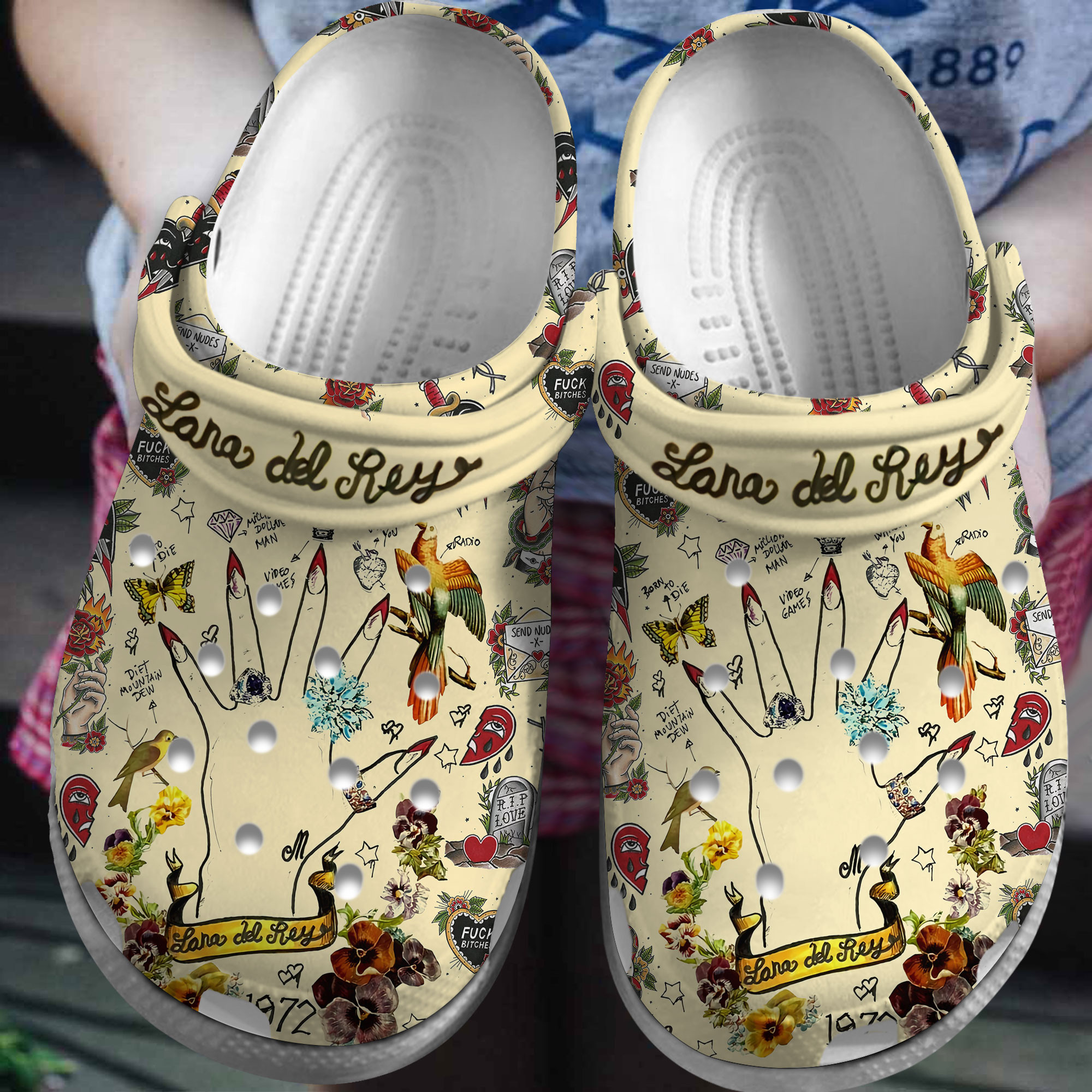 Lana Del Rey Music Crocs Crocband Clogs Shoes Comfortable For Men Women and Kids