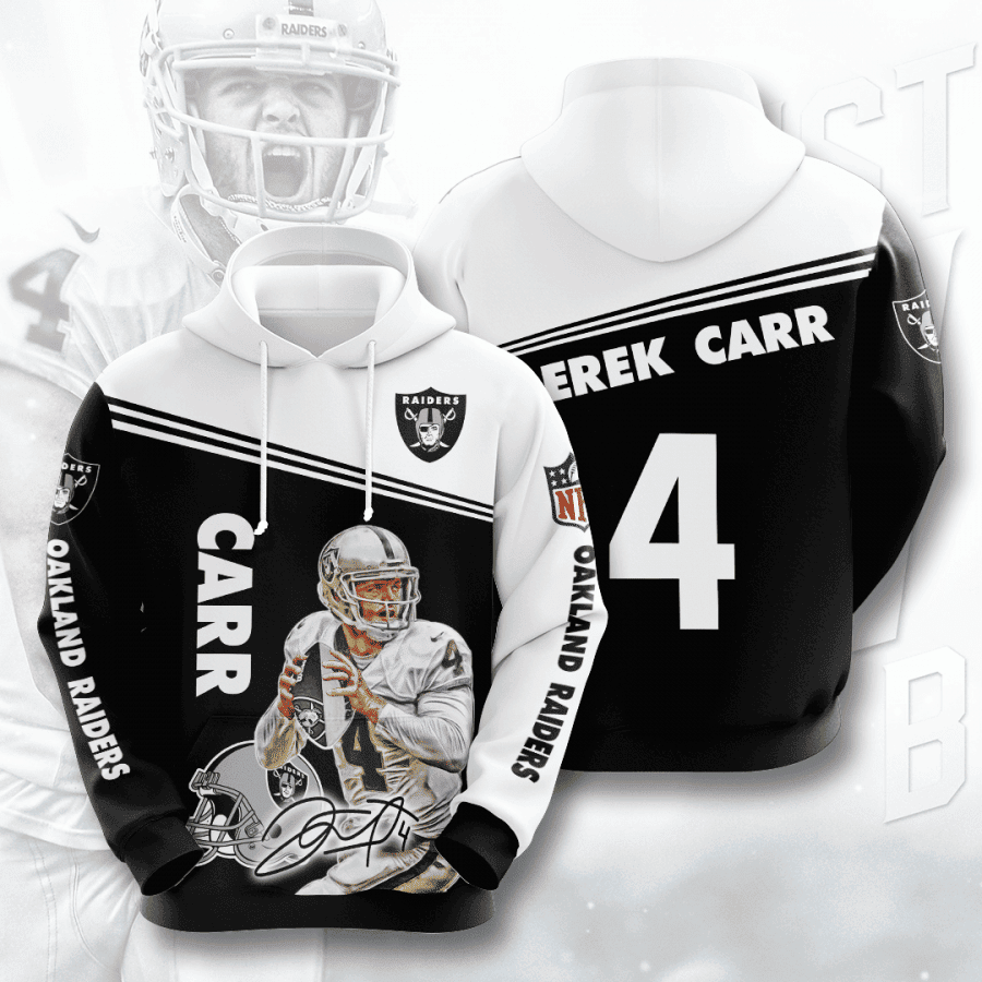 Las Vegas Raiders Derek Carr 4 3D All Over Print Hoodie, Zip Hoodie