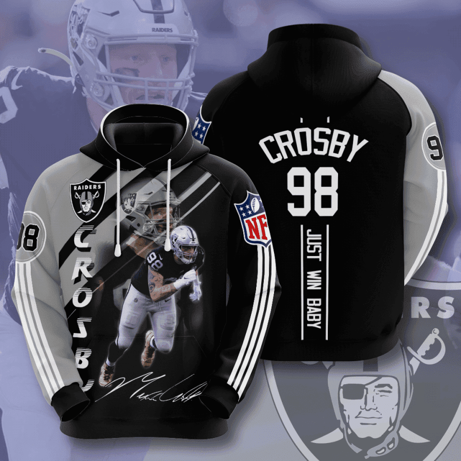 Las Vegas Raiders Maxx Crosby 3D All Over Print Hoodie, Zip Hoodie