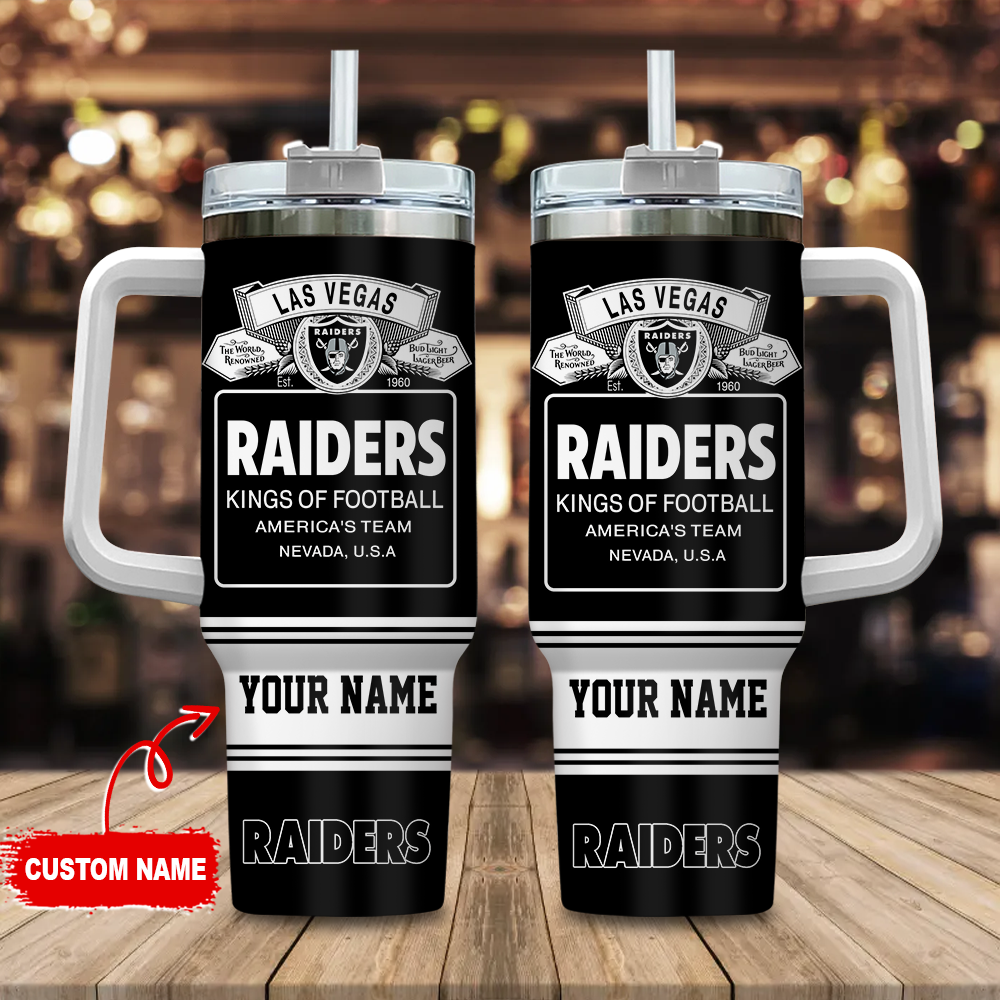 Las Vegas Raiders NFL Bud Light Custom Stanley Cup 40 oz 30 oz Tumbler With HandleTVC2301109