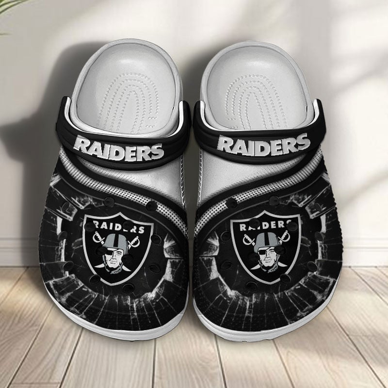 Las Vegas Raiders NFL Crocs Crocband Clogs Shoes Comfortable For Men Women and Kids
