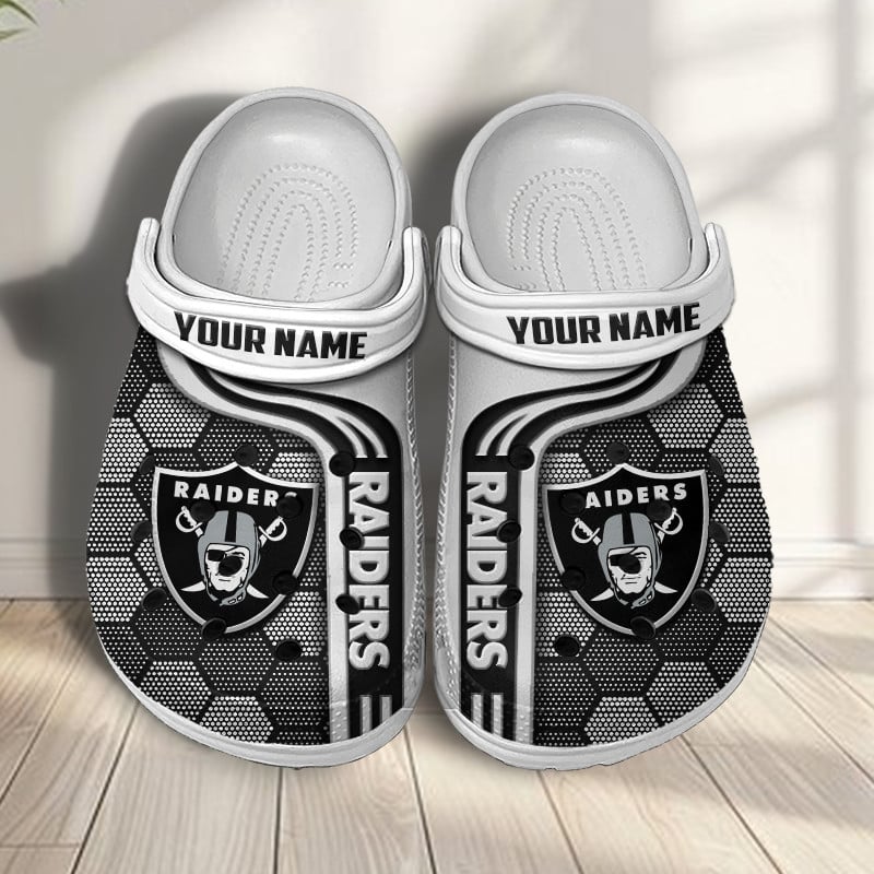 Las Vegas Raiders NFL Crocs Crocband Clogs Shoes Comfortable For Men Women and Kids
