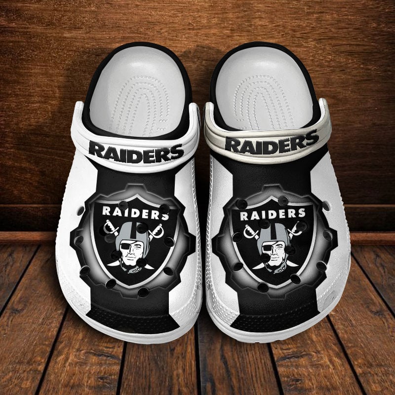 Las Vegas Raiders NFL Crocs Crocband Clogs Shoes Comfortable For Men Women and Kids