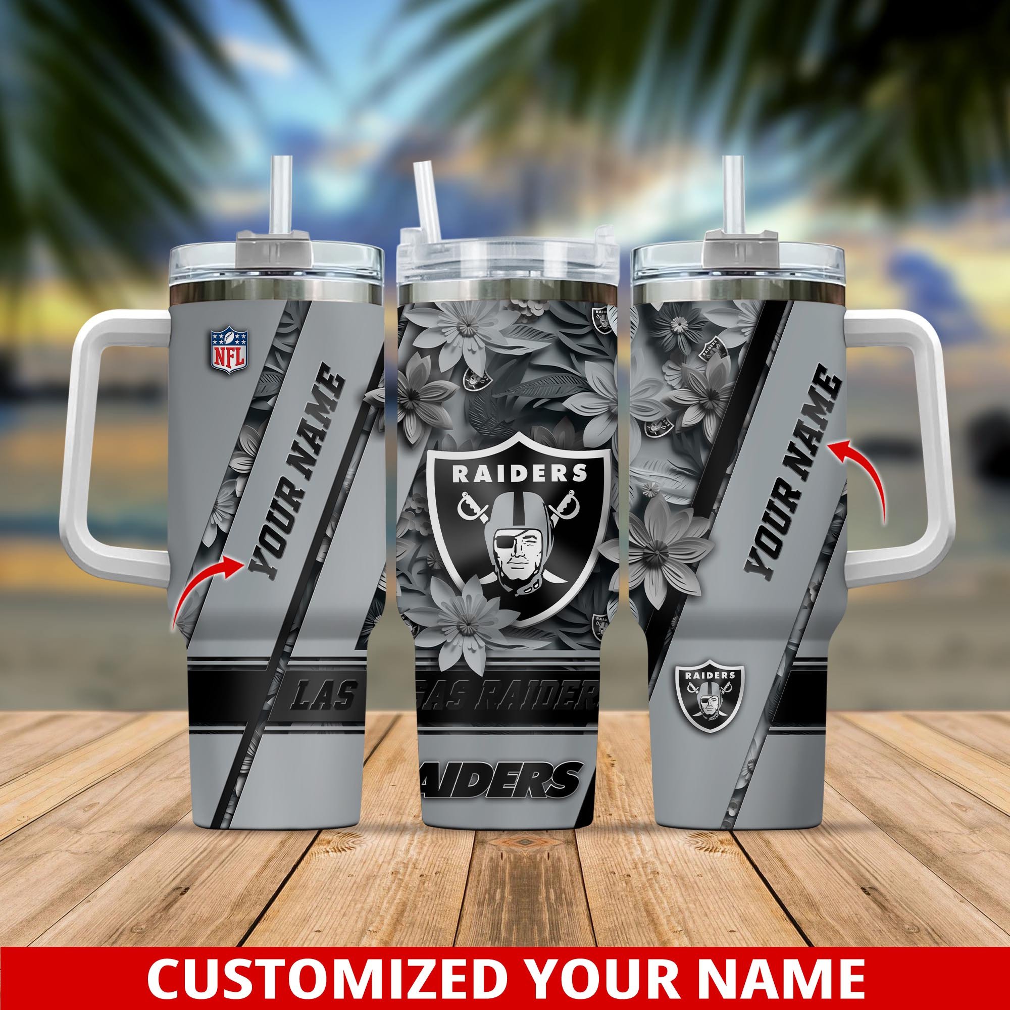 Las Vegas Raiders NFL Custom Stanley Cup 40 oz 30 oz Tumbler With HandleTVC230104