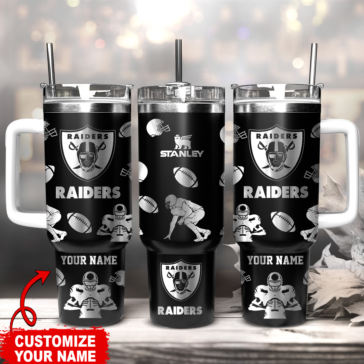 Las Vegas Raiders NFL Custom Stanley Cup 40 oz 30 oz Tumbler With HandleTVC230127