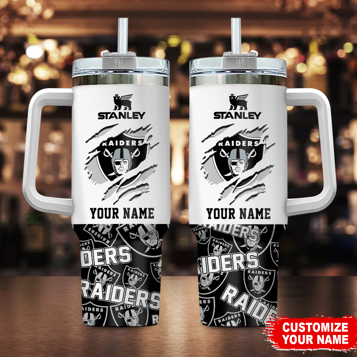 Las Vegas Raiders NFL Custom Stanley Cup 40 oz 30 oz Tumbler With HandleTVC230133