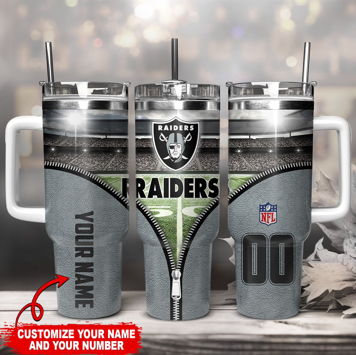 Las Vegas Raiders NFL Custom Stanley Cup 40 oz 30 oz Tumbler With HandleTVC230140