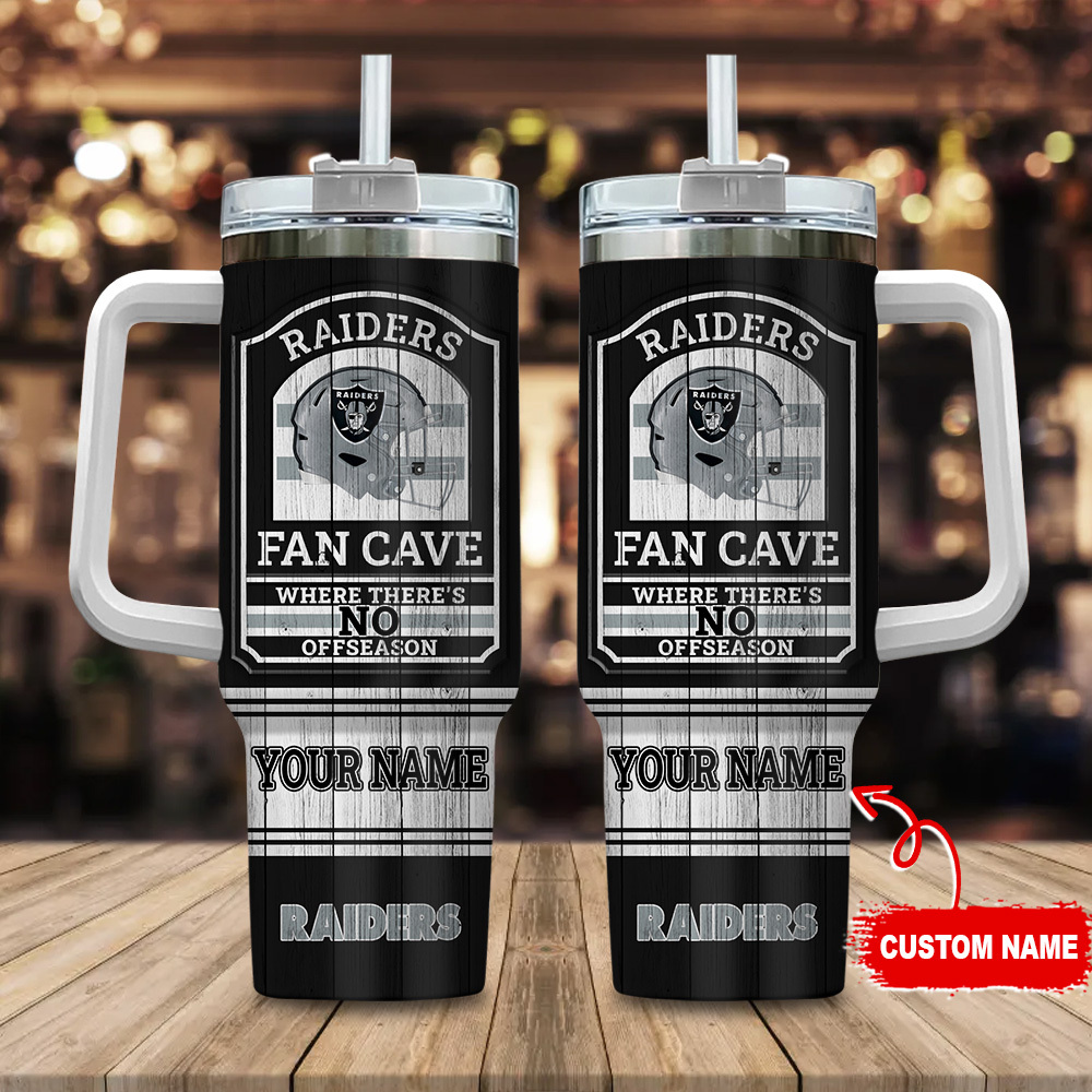 Las Vegas Raiders NFL Fan Cave Custom Stanley Cup 40 oz 30 oz Tumbler With HandleTVC230176