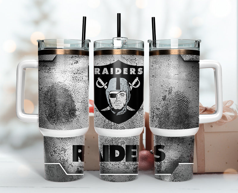 Las Vegas Raiders NFL Fingerprint Effect Custom Stanley Cup 40 oz 30 oz Tumbler With HandleTVC2301149