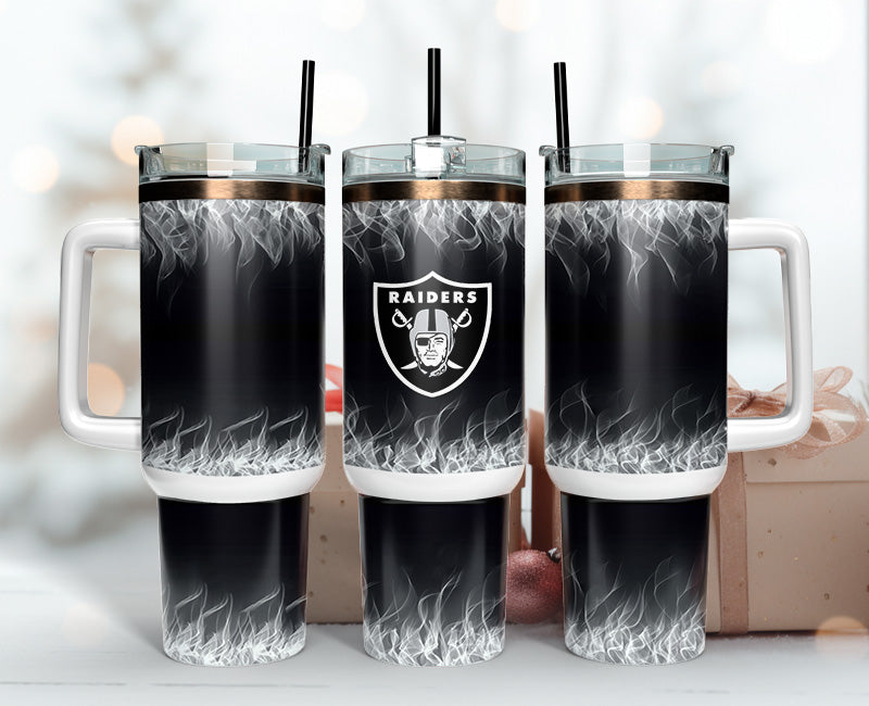 Las Vegas Raiders NFL Fire Effect Custom Stanley Cup 40 oz 30 oz Tumbler With HandleTVC2301140