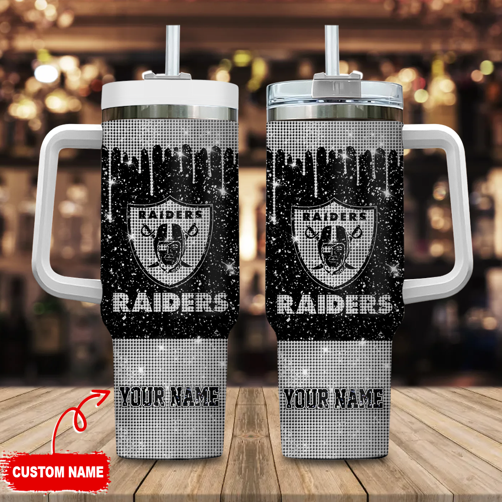 Las Vegas Raiders NFL Glitter Custom Stanley Cup 40 oz 30 oz Tumbler With HandleTVC2301114