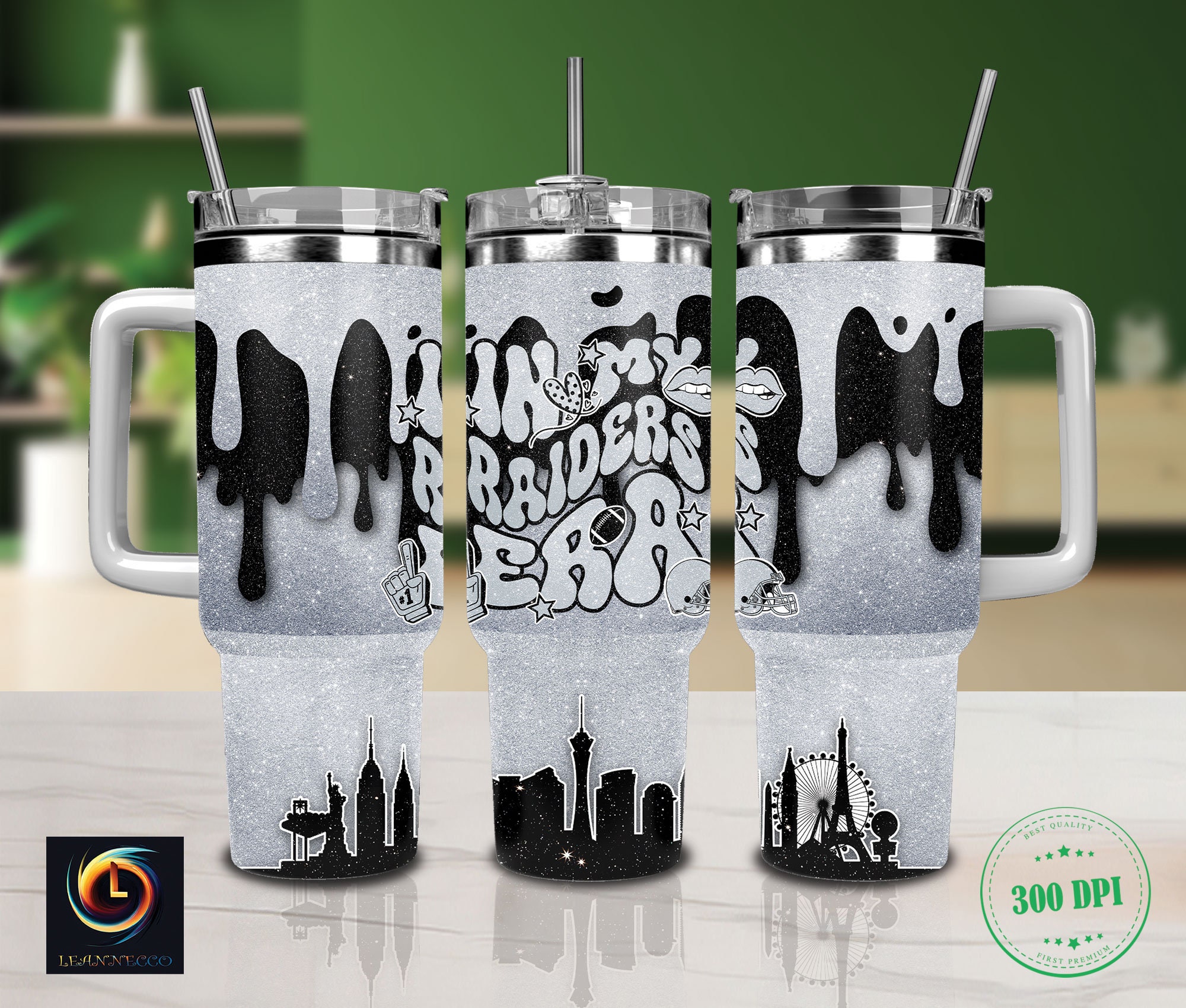 Las Vegas Raiders NFL Glitter Custom Stanley Cup 40 oz 30 oz Tumbler With HandleTVC2301988
