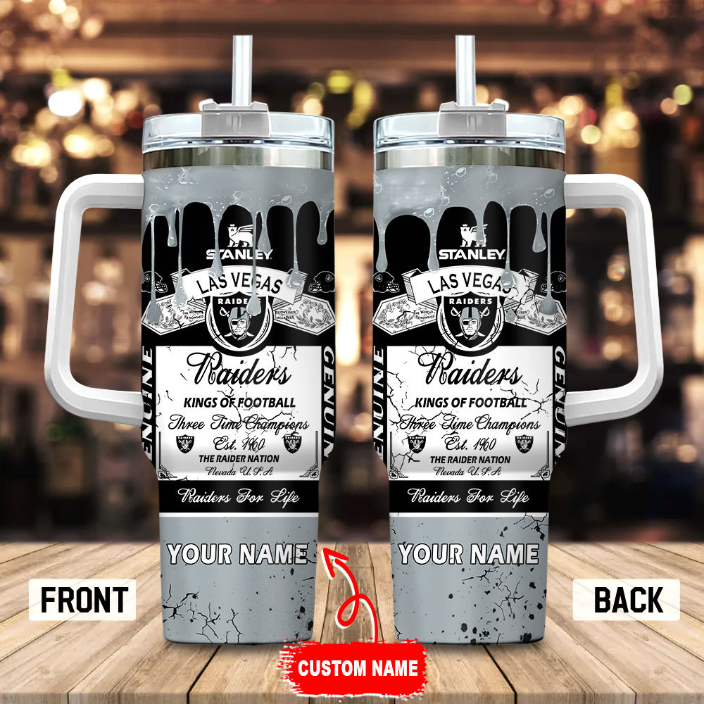 Las Vegas Raiders NFL Kings Of Football Custom Stanley Cup 40 oz 30 oz Tumbler With HandleTVC230155