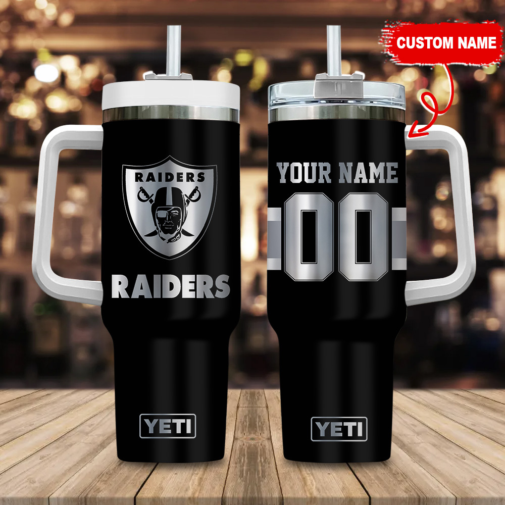 Las Vegas Raiders NFL Laser Engraved Effect Custom Stanley Cup 40 oz 30 oz Tumbler With HandleTVC2301121
