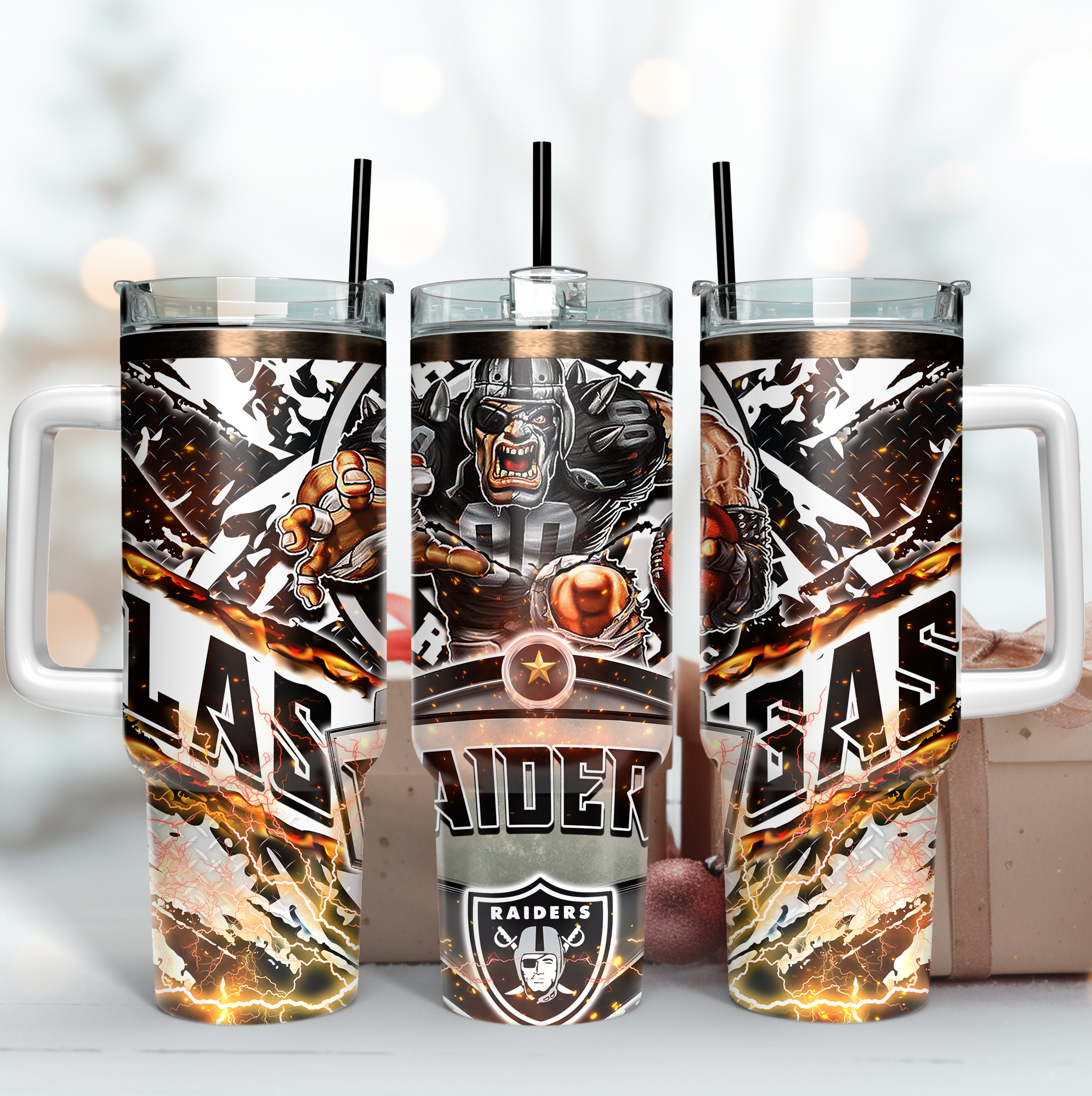 Las Vegas Raiders NFL Mascot Custom Stanley Cup 40 oz 30 oz Tumbler With HandleTVC2301166