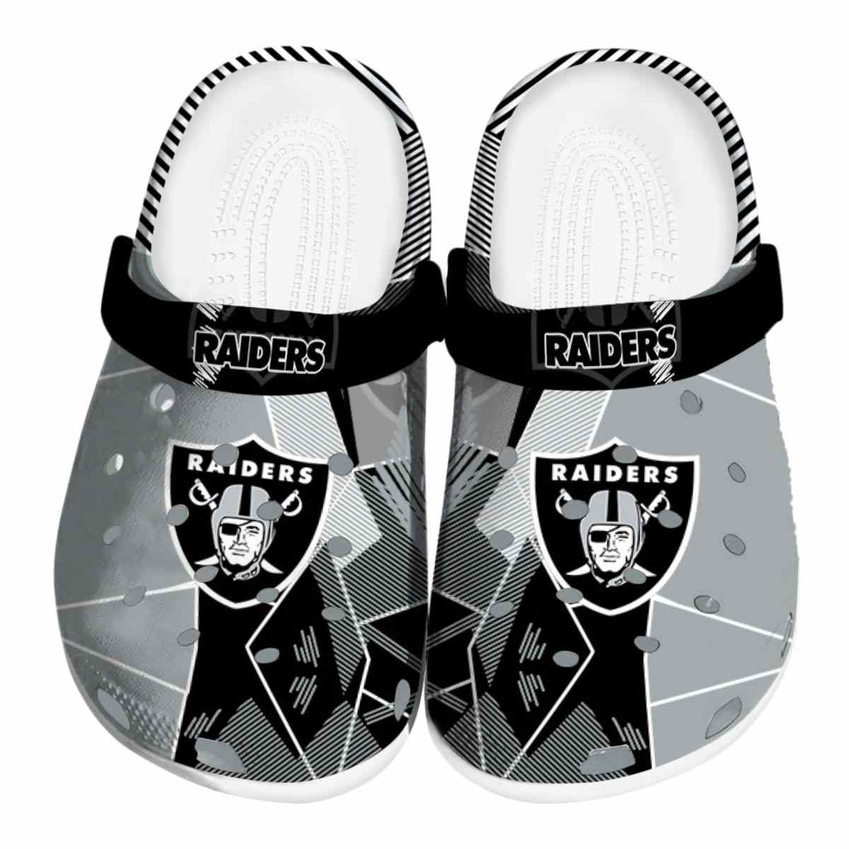 Las Vegas Raiders NFL Sport Crocs Crocband Clogs Shoes Comfortable For Men Women and Kids