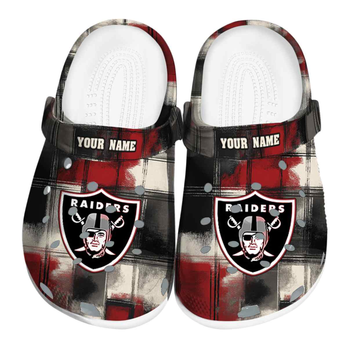 Las Vegas Raiders NFL Sport Crocs Crocband Clogs Shoes Comfortable For Men Women and Kids