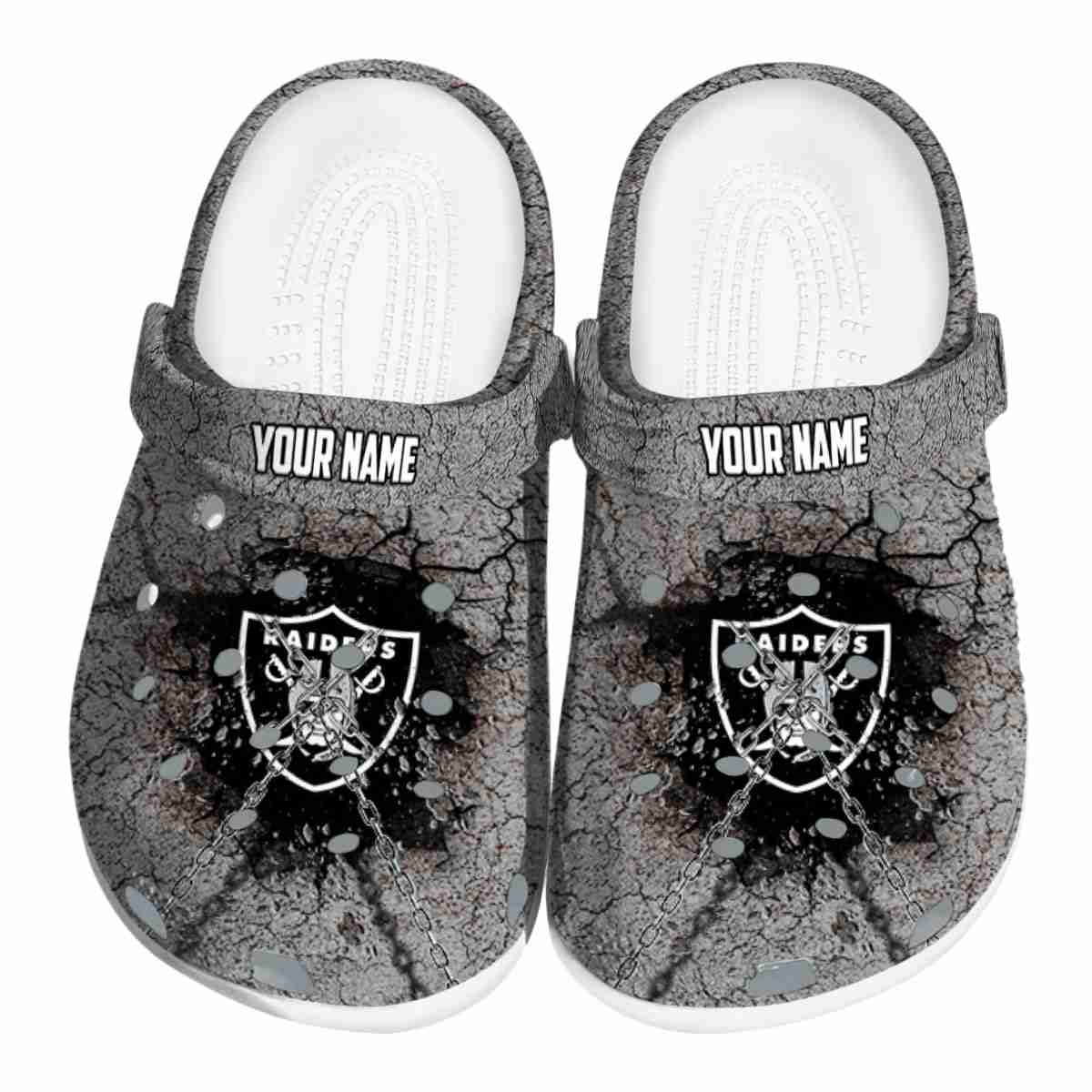 Las Vegas Raiders NFL Sport Crocs Crocband Clogs Shoes Comfortable For Men Women and Kids