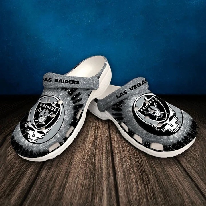 Las Vegas Raiders NFL Sport Crocs Crocband Clogs Shoes Comfortable For Men Women and Kids