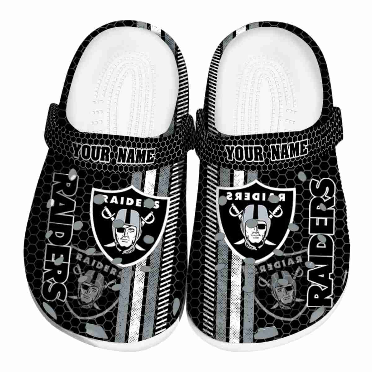 Las Vegas Raiders NFL Sport Crocs Crocband Clogs Shoes Comfortable For Men Women and Kids