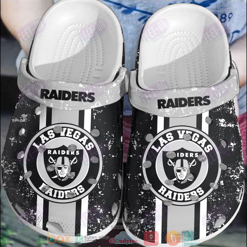 Las Vegas Raiders NFL Sport Crocs Crocband Clogs Shoes Comfortable For Men Women and Kids