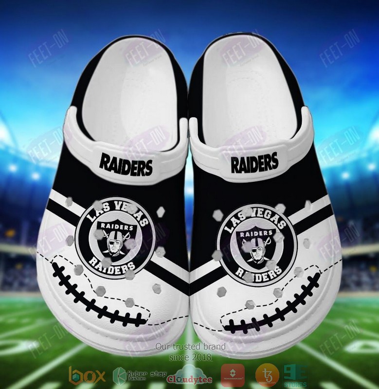 Las Vegas Raiders NFL Sport Crocs Crocband Clogs Shoes Comfortable For Men Women and Kids