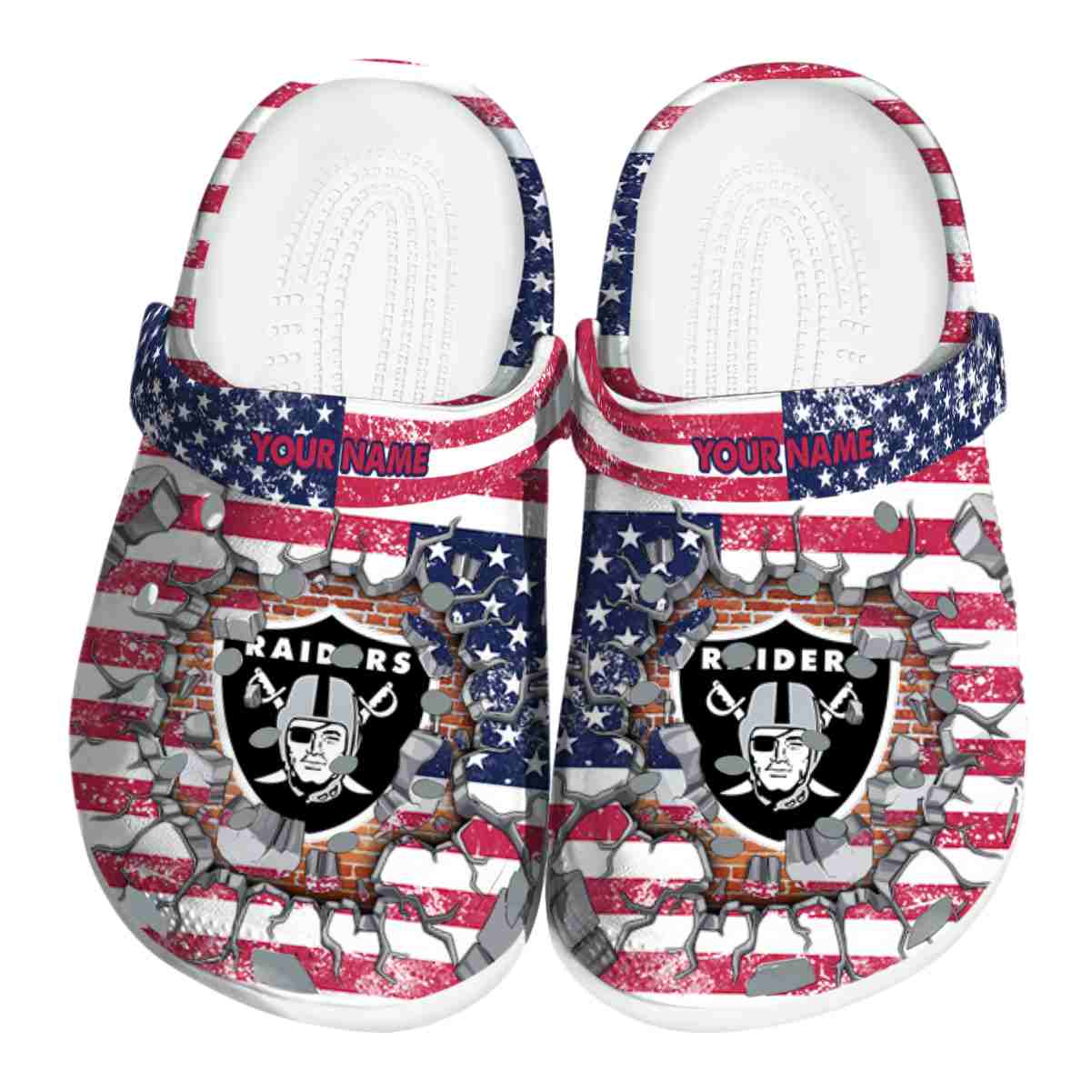 Las Vegas Raiders NFL Sport Crocs Crocband Clogs Shoes Comfortable For Men Women and Kids