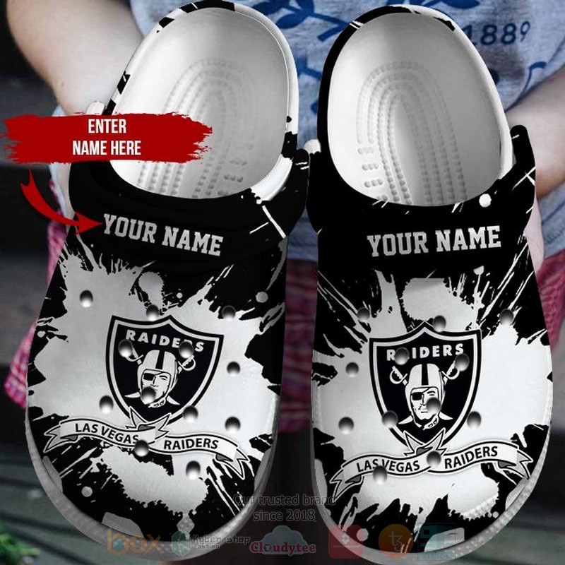 Las Vegas Raiders NFL Sport Crocs Crocband Clogs Shoes Comfortable For Men Women and Kids