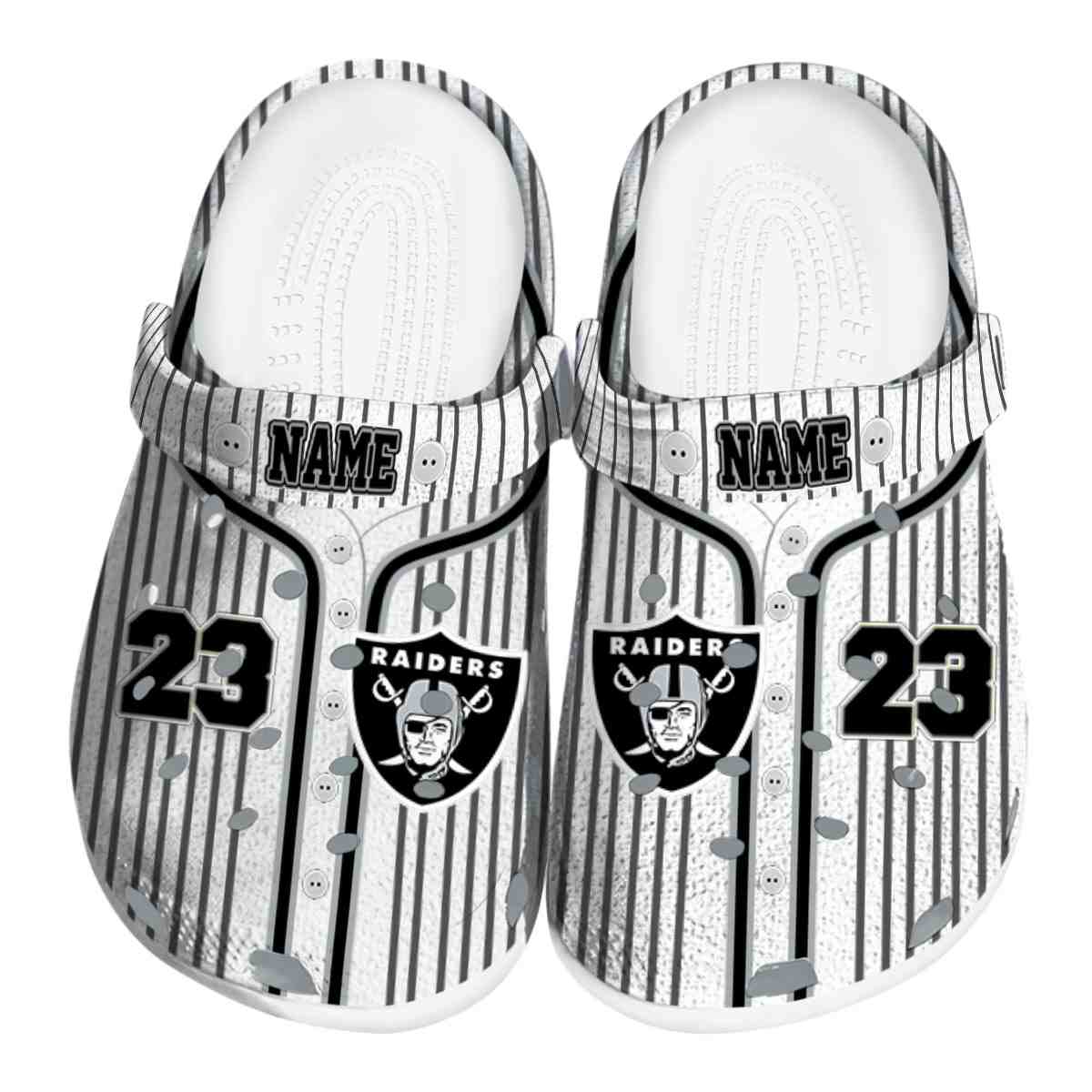 Las Vegas Raiders NFL Sport Crocs Crocband Clogs Shoes Comfortable For Men Women and Kids
