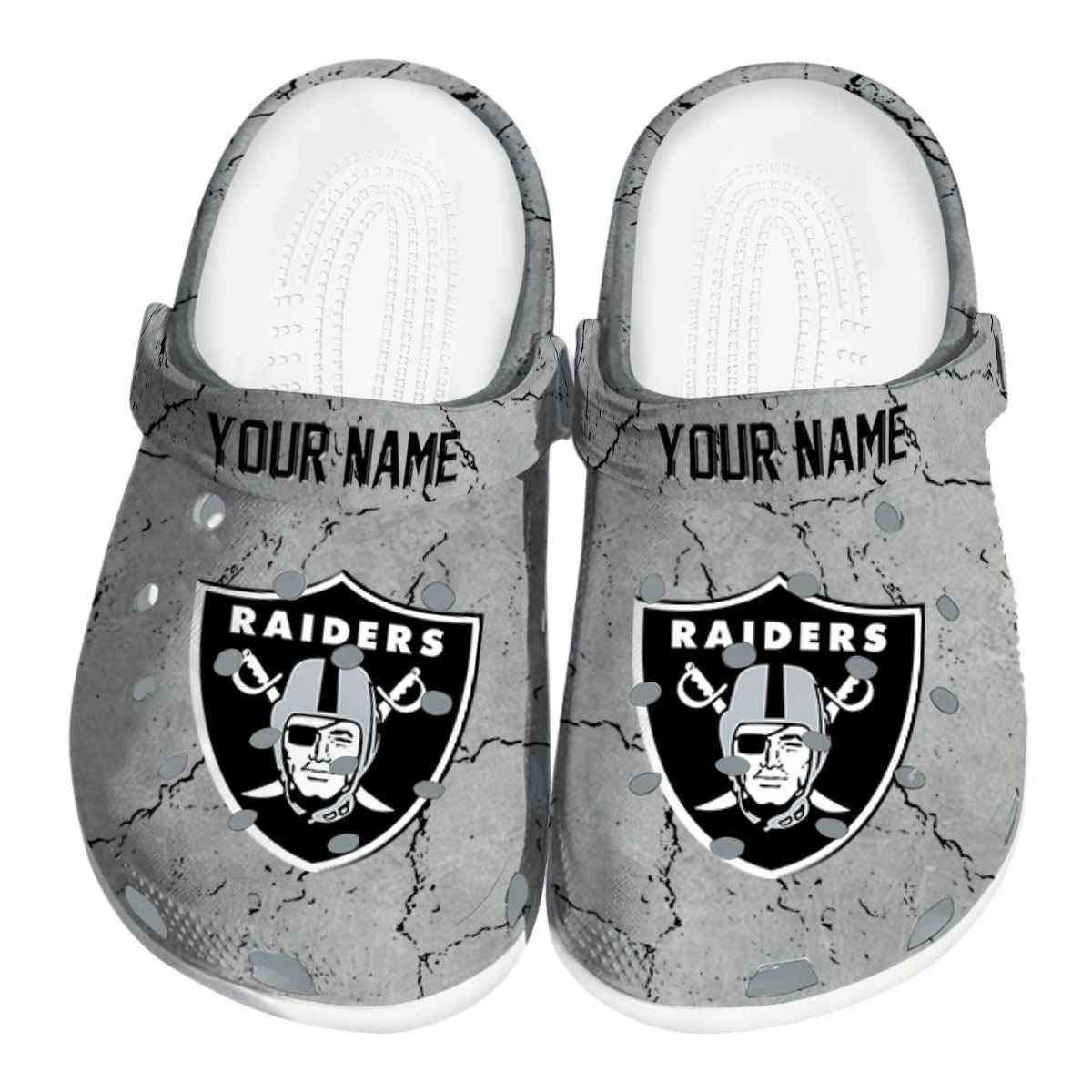 Las Vegas Raiders NFL Sport Crocs Crocband Clogs Shoes Comfortable For Men Women and Kids