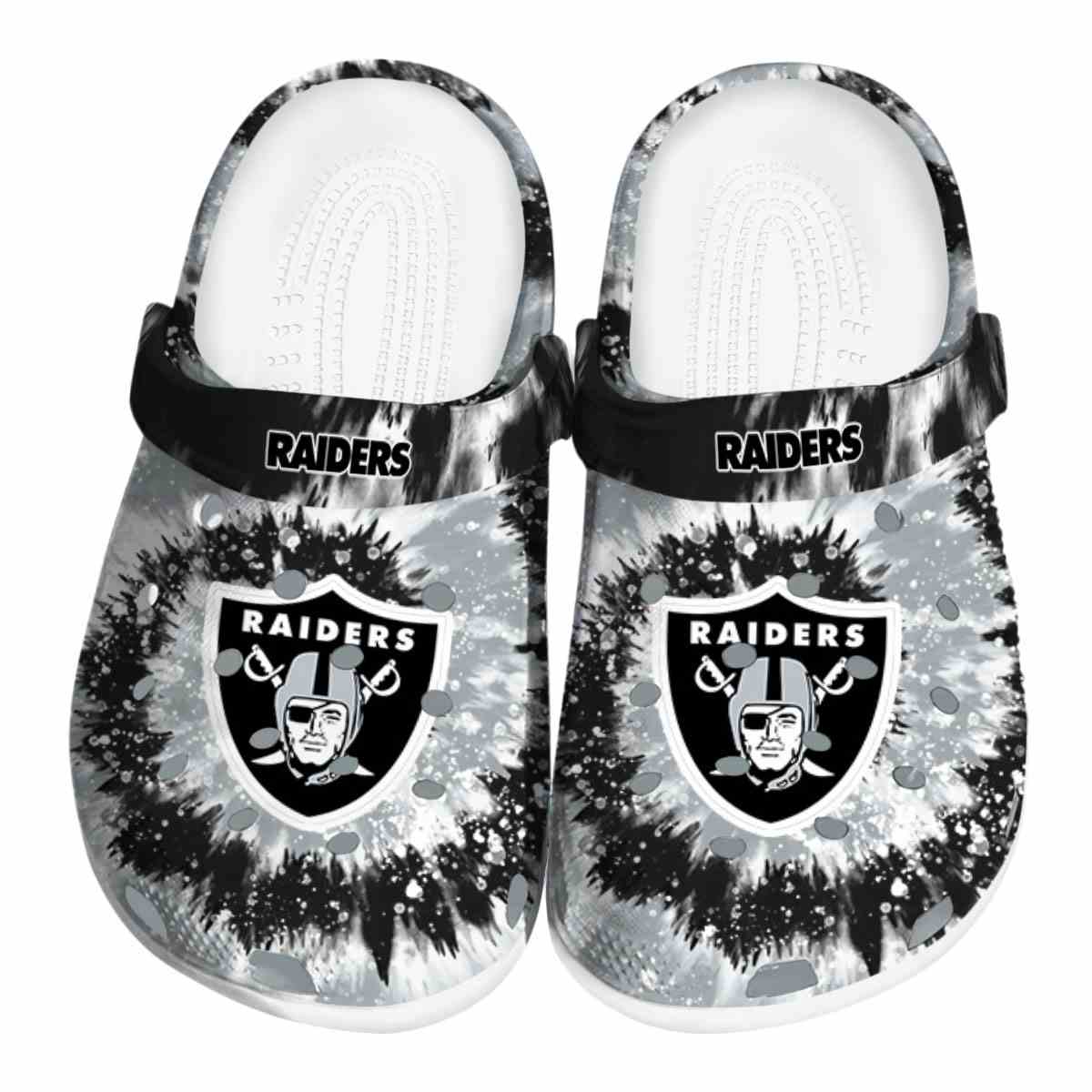Las Vegas Raiders NFL Sport Crocs Crocband Clogs Shoes Comfortable For Men Women and Kids