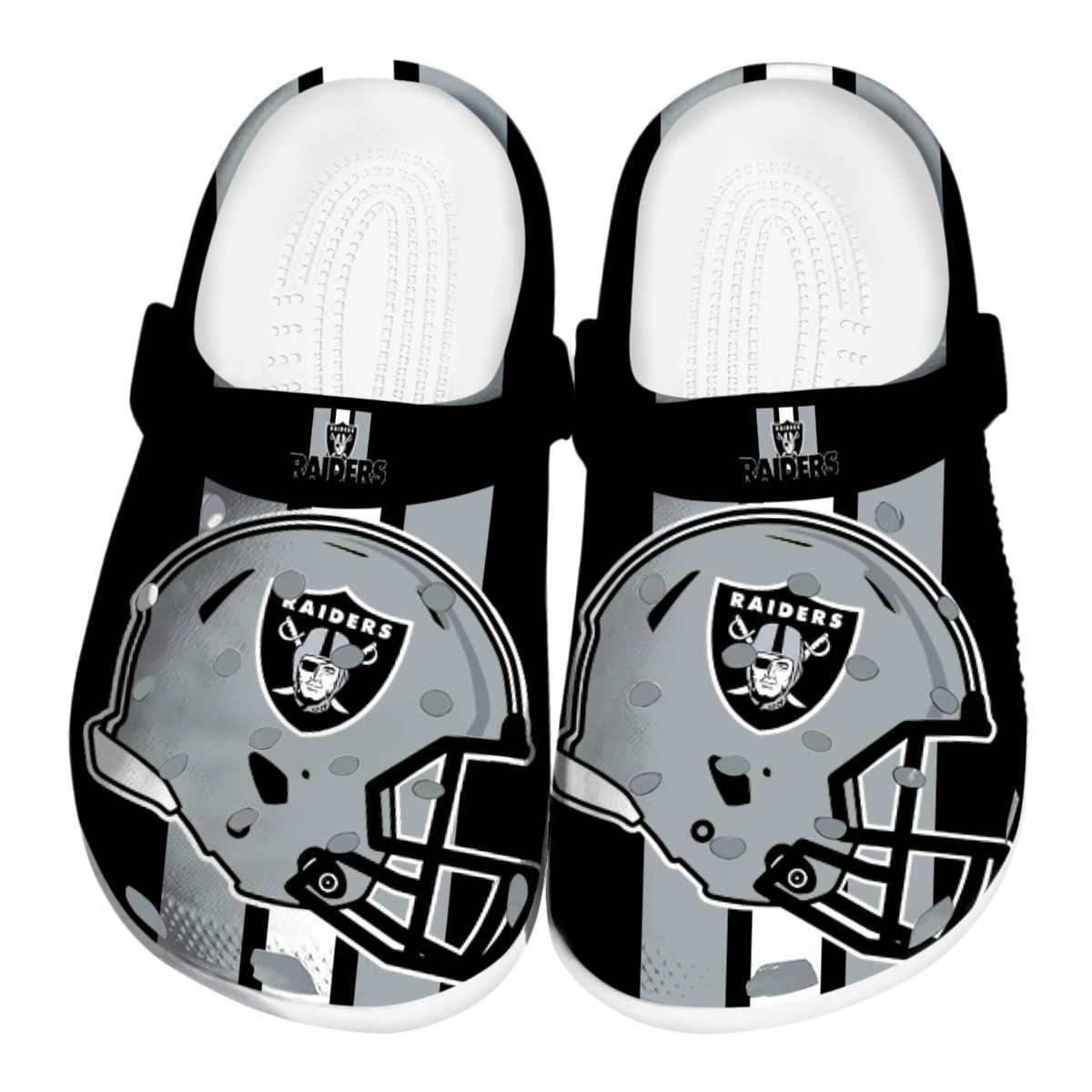 Las Vegas Raiders NFL Sport Crocs Crocband Clogs Shoes Comfortable For Men Women and Kids